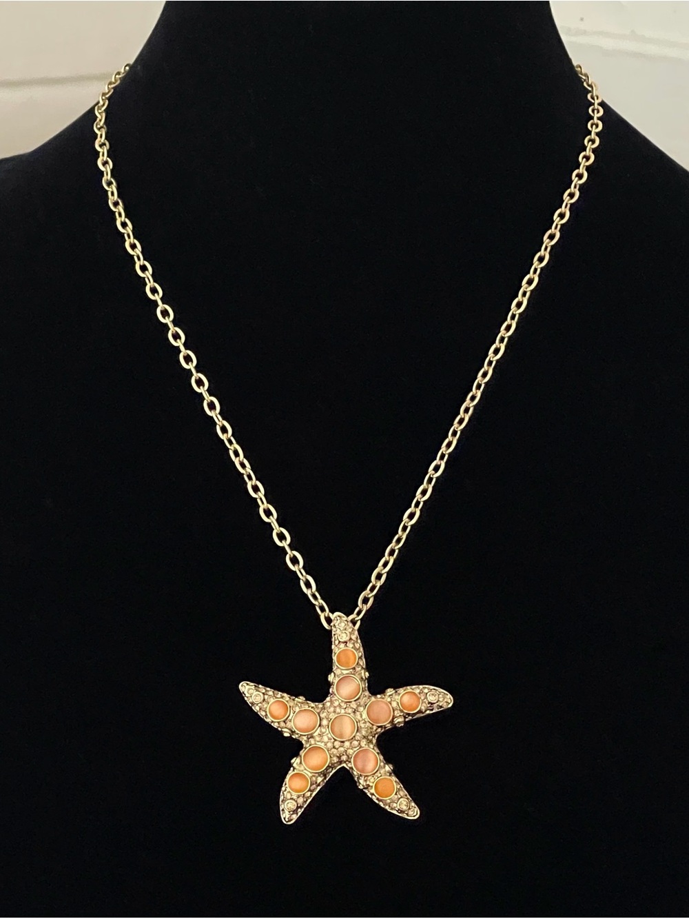 PJM Necklace gold tone and  Starfish Pendant.